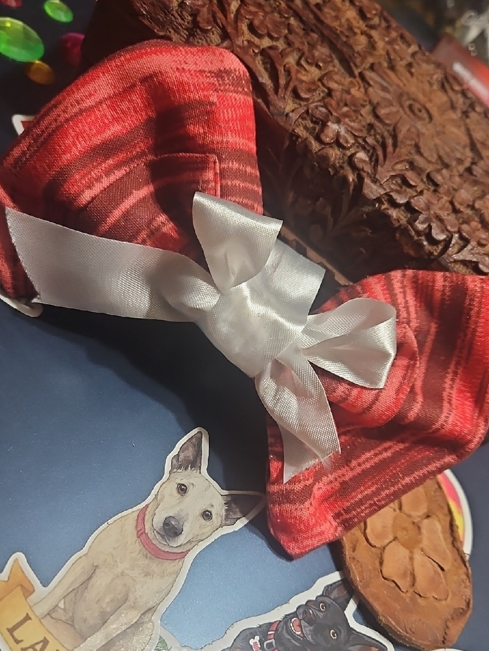 Hand Crafted Pet Collar Bow Tie Ribbon Accent NEW